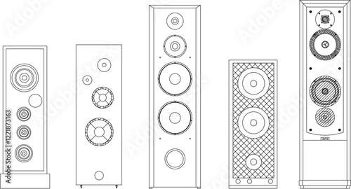 vector illustration design image detail speaker sound system for playing music