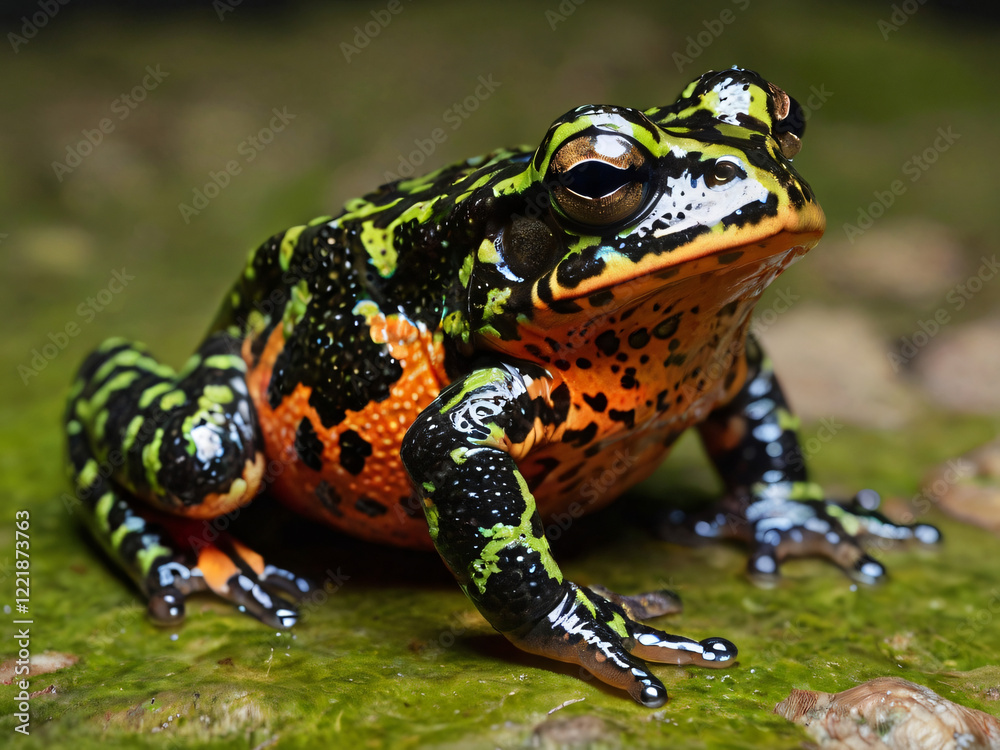 Fototapeta premium frog on a leaf