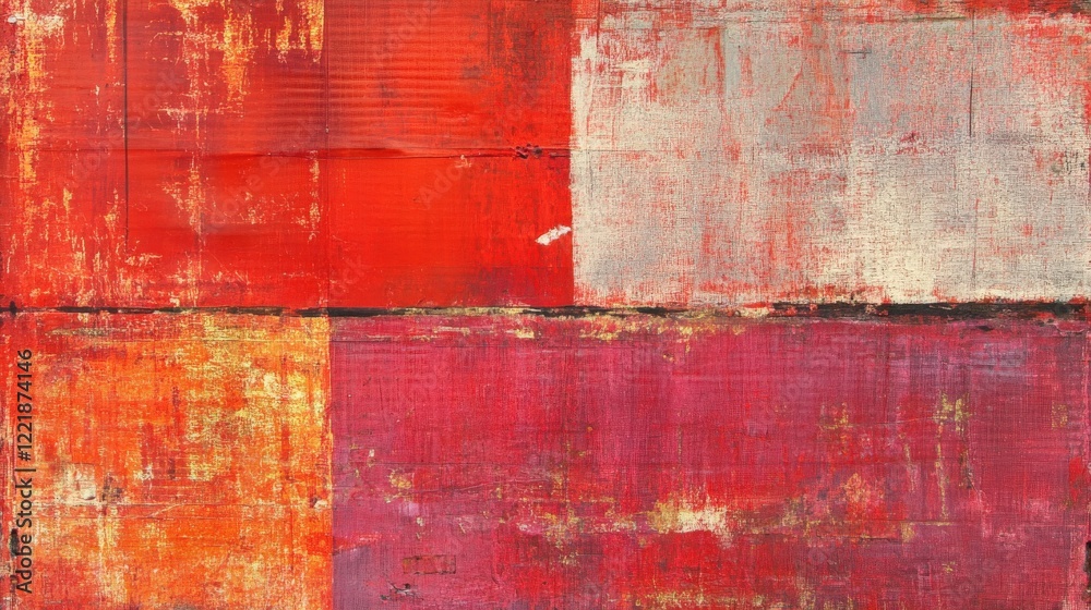Vibrant Abstract Art in Bold Red and Orange Tones on Canvas Vibrant Abstract Art in Bold Red and Orange Tones on Canvas