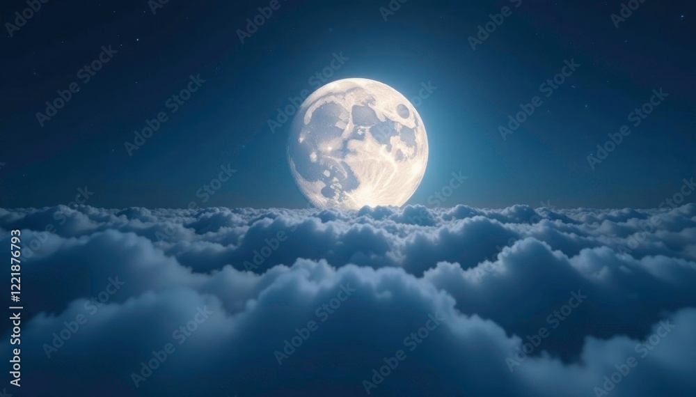Fototapeta premium Moon hidden behind veil of clouds over Salamina, lunar, mist, salamina