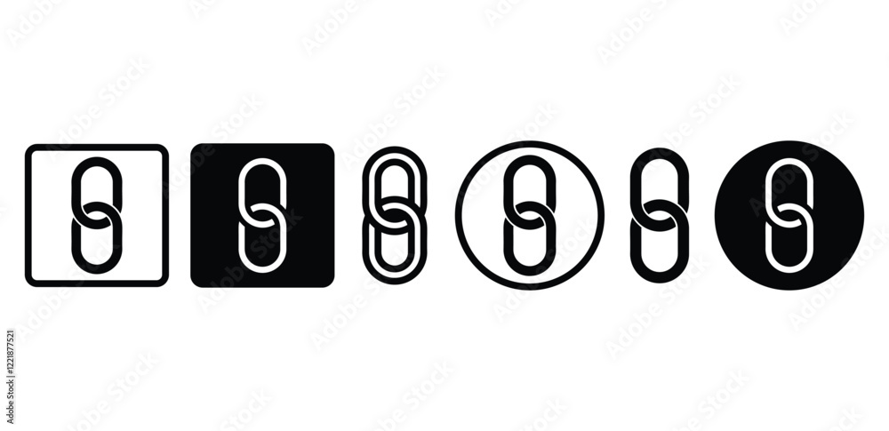 link chain icon symbol sign vector design black white color simple flat illustration collection sets link chain icon symbol sign vector design black white color simple flat illustration collection sets