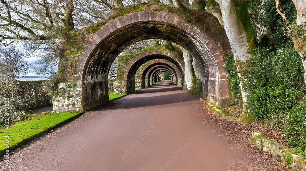 Stone Archway Pathway Illustration Stone Archway Pathway Illustration