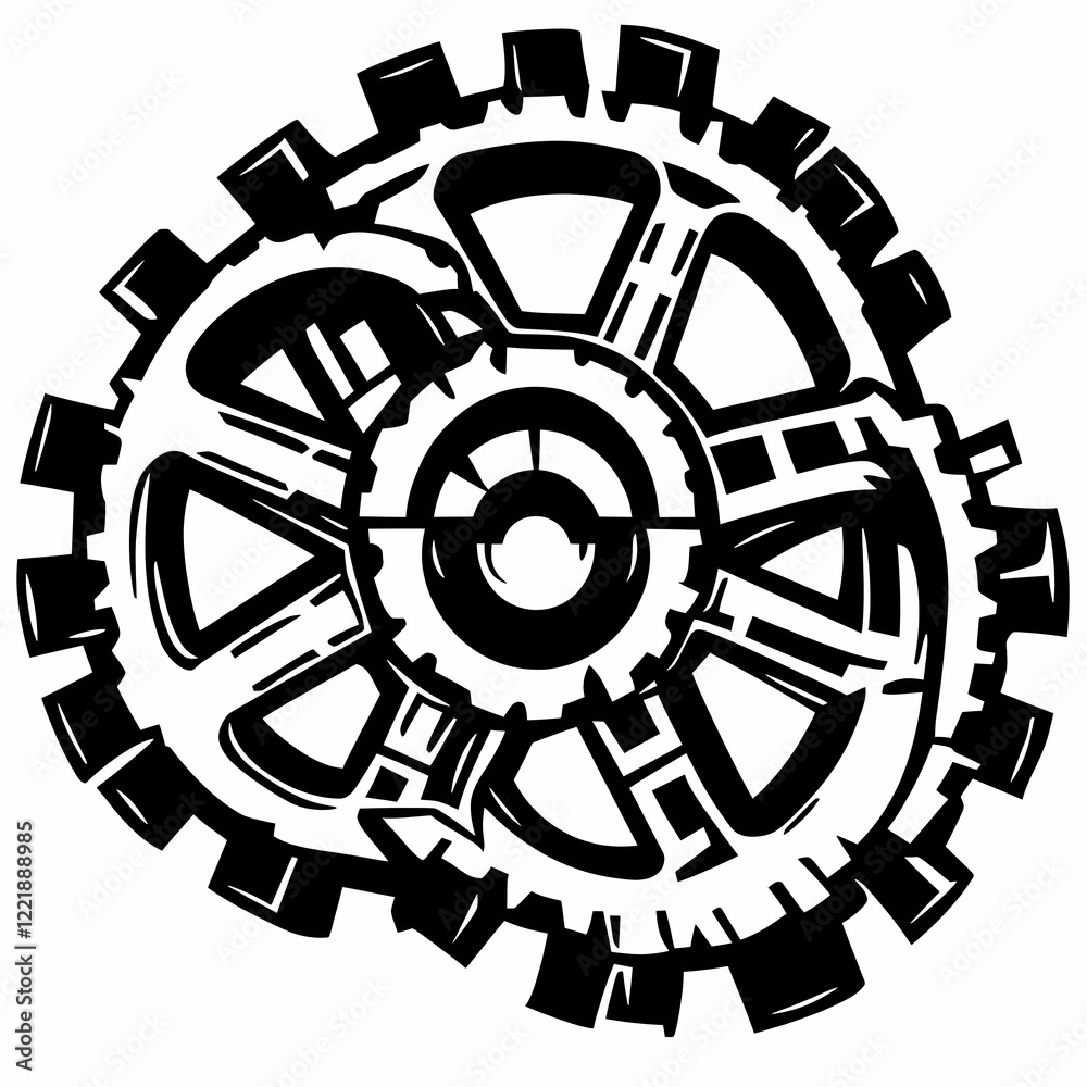Obraz premium Abstract Gear Illustration