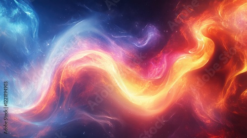 Wallpaper Mural Abstract fiery and icy swirls, energy flow. Torontodigital.ca