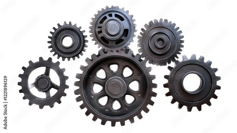 Interlocking Gears: A collection of metallic gears interlock and mesh seamlessly, symbolizing teamwork, precision, and the intricate workings of a complex system. Interlocking Gears: A collection of metallic gears interlock and mesh seamlessly, symbolizing teamwork, precision, and the intricate workings of a complex system.