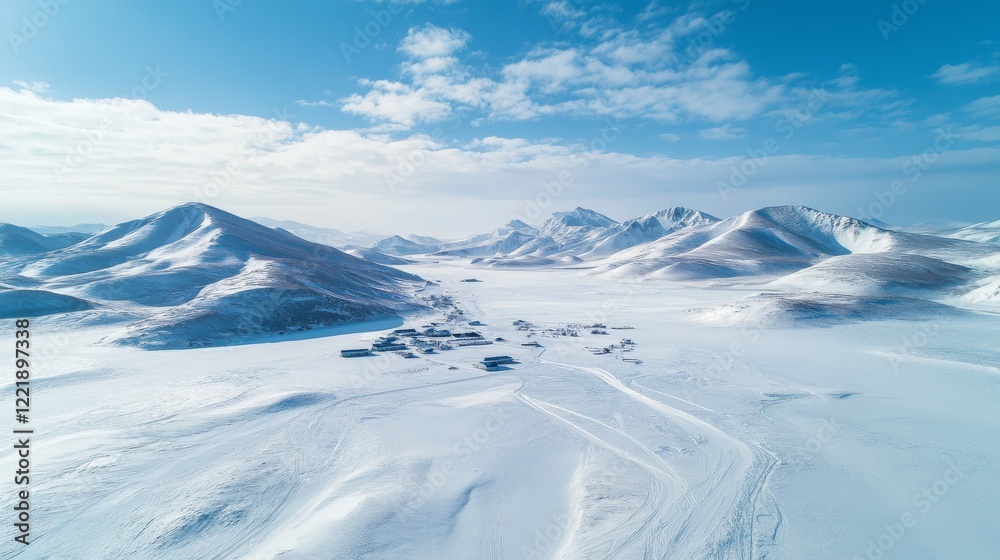Majestic Antarctic mountains, expansive frozen seascape, pure white snow fields, jagged ice formations, bright polar day, aerial drone shot, arctic atmosphere, tranquil winter scene, natural light, Majestic Antarctic mountains, expansive frozen seascape, pure white snow fields, jagged ice formations, bright polar day, aerial drone shot, arctic atmosphere, tranquil winter scene, natural light,