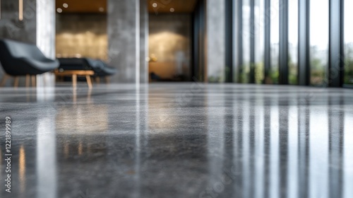 Wallpaper Mural Sleek and minimalist office interior with large glass windows and clean lines creating a bright and professional workspace environment ideal for corporate meetings presentations and creative Torontodigital.ca