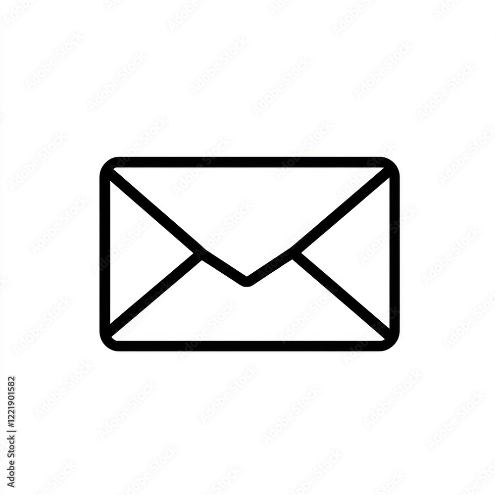 A Simple Black Outline Envelope Icon Graphic A Simple Black Outline Envelope Icon Graphic