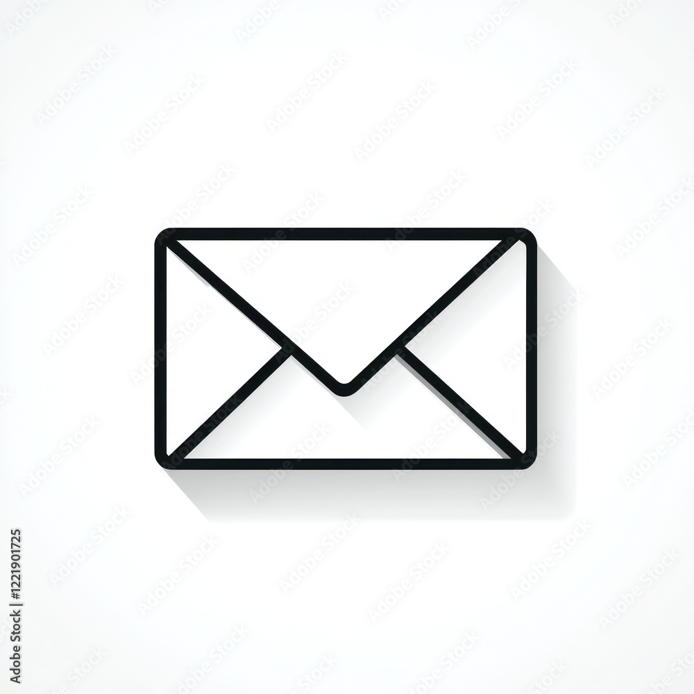 Simple Outline Icon Depicting a Closed Envelope Simple Outline Icon Depicting a Closed Envelope