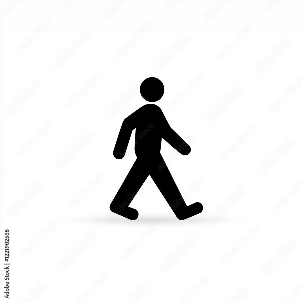 Simple Black Icon Of A Person Walking Simple Black Icon Of A Person Walking