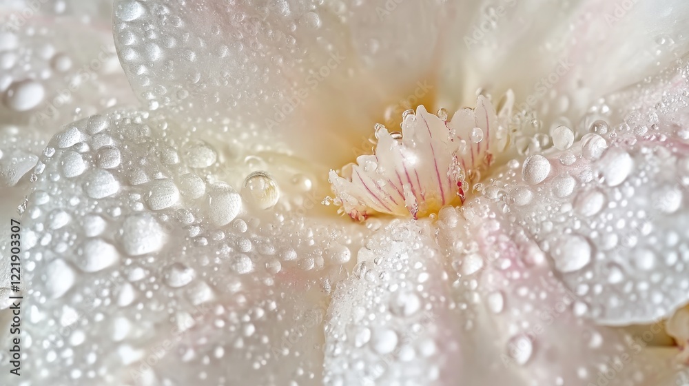 Delicate White Orchids Covered in Dew Drops Delicate White Orchids Covered in Dew Drops