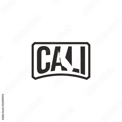 creative logo with the letter "L" is cleverly designed to resemble the shape of the California state. for businesses associated with California, travel, or brands with adventure and West Coast style.