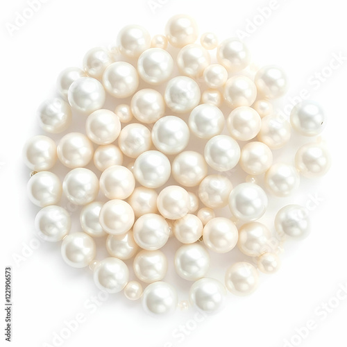 Pearls isolated in white background