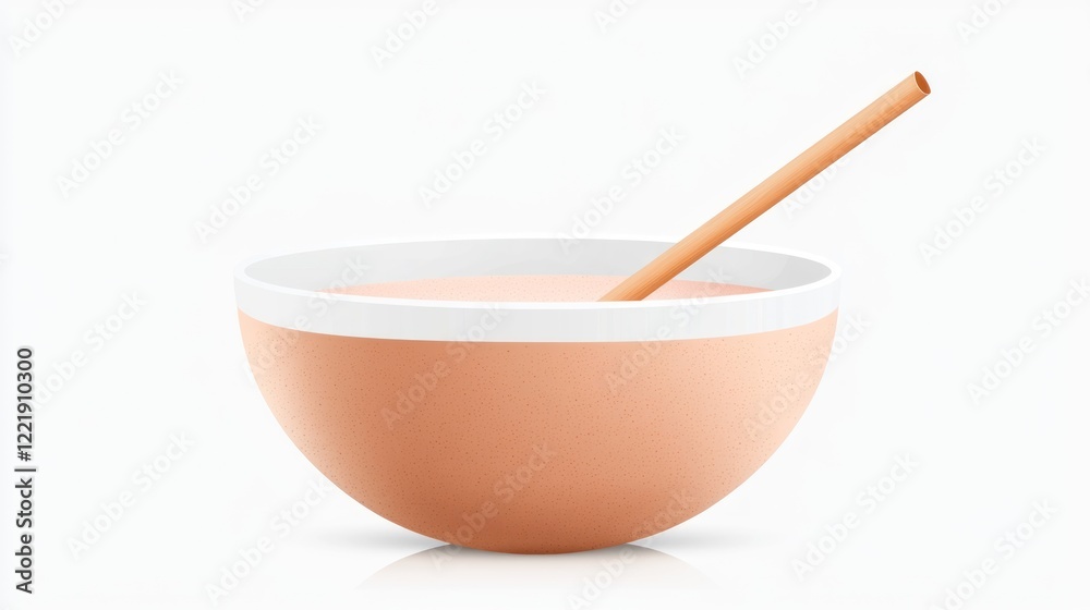 Pink Peach Smoothie in Bowl