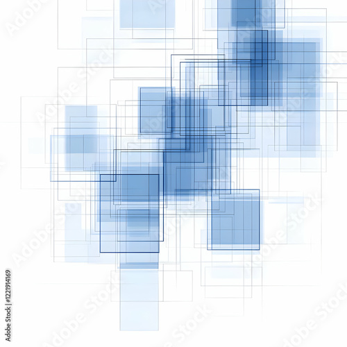 Wallpaper Mural Abstract Blue Square Background Illustration Torontodigital.ca