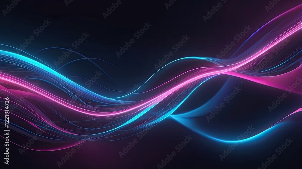 Abstract digital artwork with flowing, luminous blue and pink lines creating a mesmerizing pattern on a dark background. Abstract digital artwork with flowing, luminous blue and pink lines creating a mesmerizing pattern on a dark background.