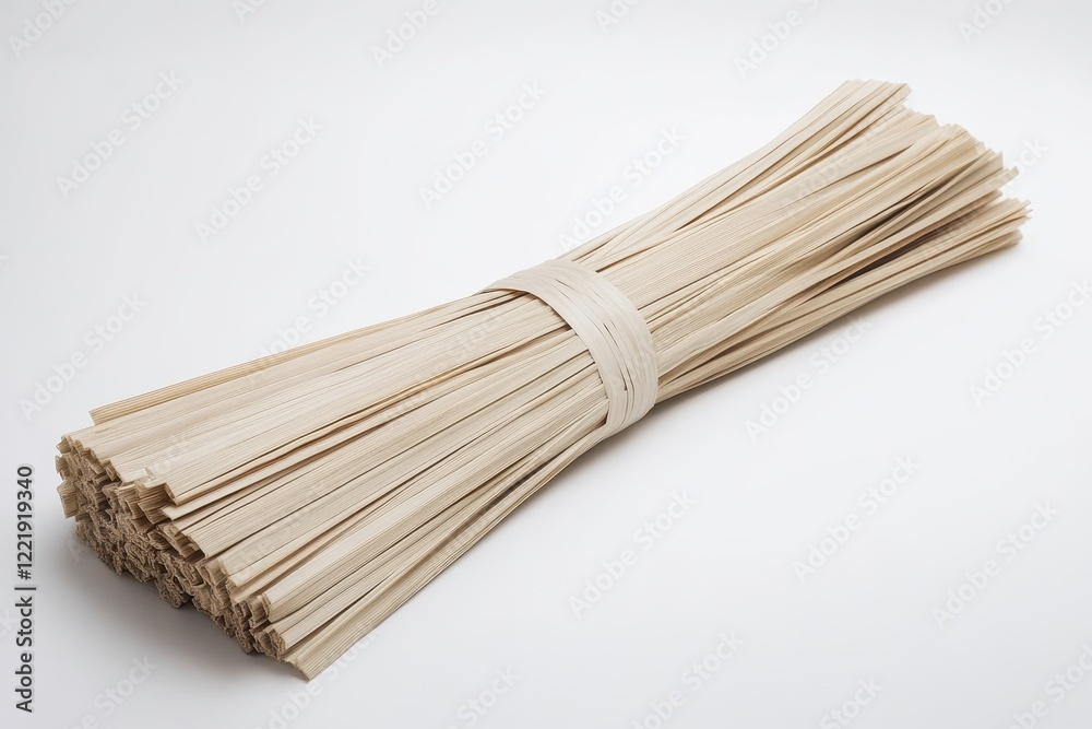 Neatly Arranged Noodles on Plain Background Neatly Arranged Noodles on Plain Background