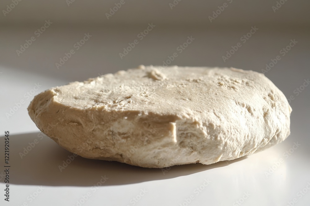 Plain Hummus and Pita Bread on White Background Plain Hummus and Pita Bread on White Background