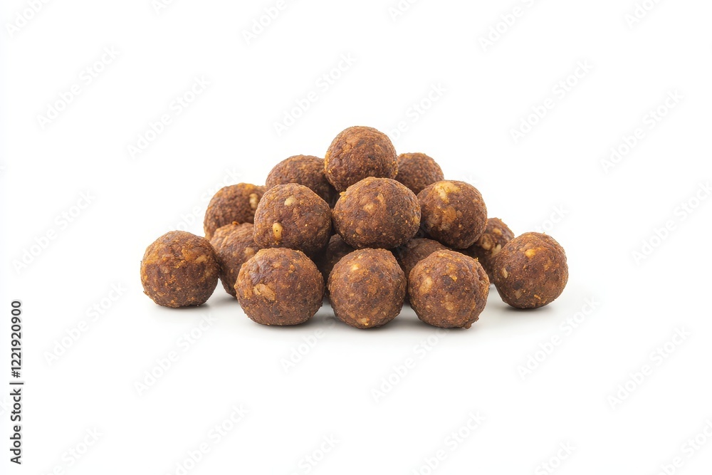 Pyramid-Shaped Falafel on White Background Pyramid-Shaped Falafel on White Background