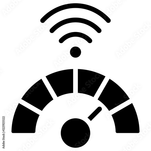 High Bandwidth Solid Black Icon