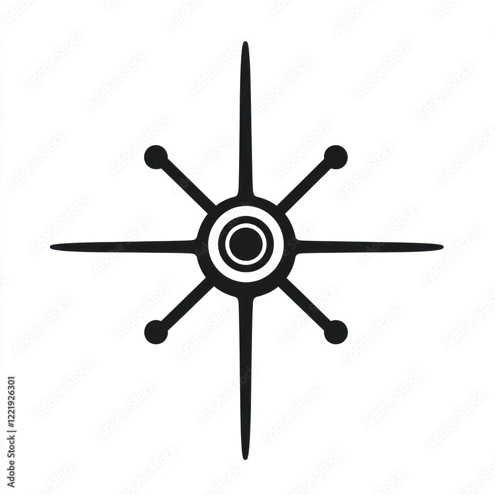 Abstract Black And White Starburst Design Abstract Black And White Starburst Design
