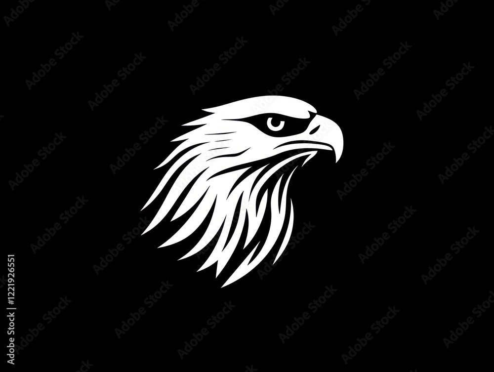 Fototapeta premium Majestic Eagle Head Profile Stylized Design