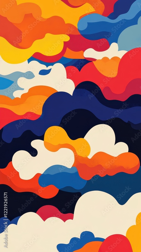Abstract Colorful Cloudscape Artistic Design Abstract Colorful Cloudscape Artistic Design