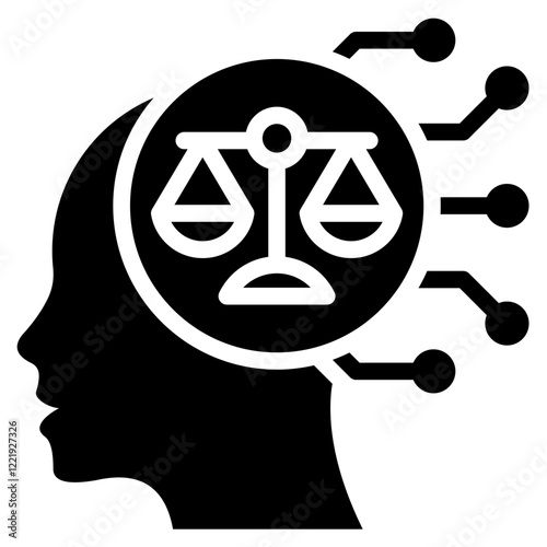 Ethical Ai Solid Black Icon