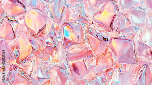 3D abstract geometry architecture gem stone fabric flow texture crystal rock metal shimmering glittering glass reflective fashion modern urban pattern template future neon cyber pink background