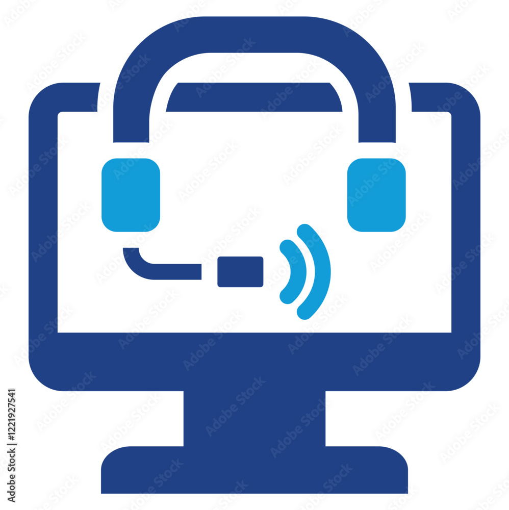Virtual Assistant Dual Tone Icon Virtual Assistant Dual Tone Icon