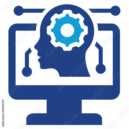 Cognitive Computing Dual Tone Icon