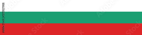 Bulgaria flag long banner digital vector illustration