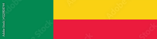 Benin flag long banner digital vector illustration Free Download Benin flag long banner digital vector illustration - GFXLoad