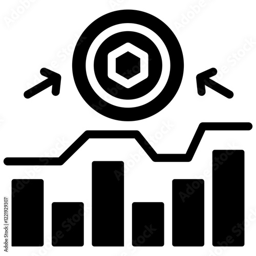 Yield Aggregator Solid Black Icon
