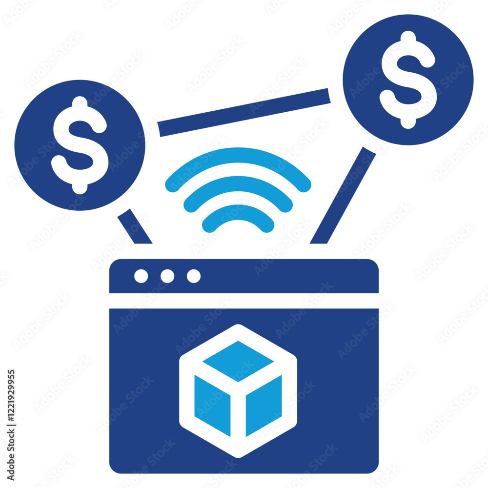 Decentralized Derivative Dual Tone Icon Decentralized Derivative Dual Tone Icon