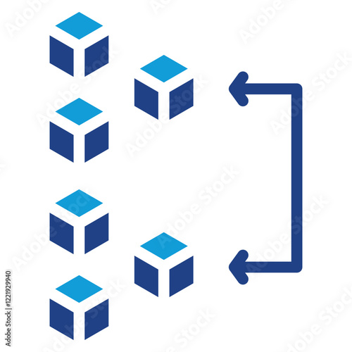 Blockchain Interoperability Dual Tone Icon photo