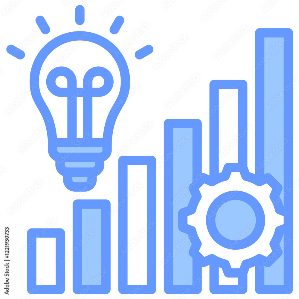 Operational Insight Lineal Blue Icon Operational Insight Lineal Blue Icon