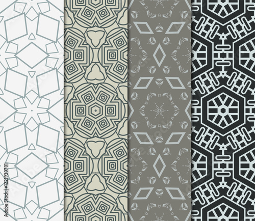 set of Geometric seamless pattern. Modern ornament. vector illustration. For the interior design, wallpaper, decoration print, fill pages, invitation card