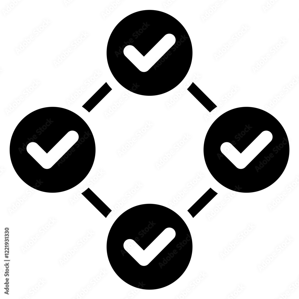Decision Support Solid Black Icon Decision Support Solid Black Icon