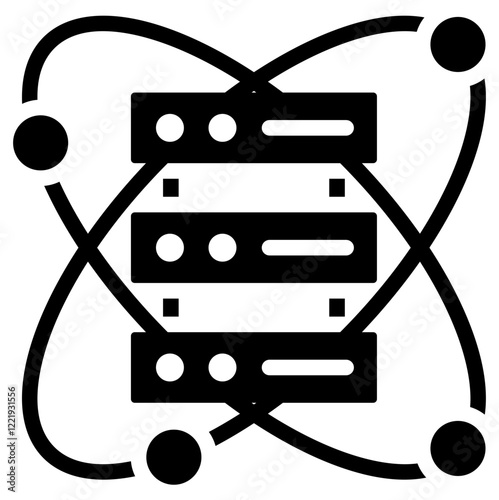 Data Fusion Solid Black Icon