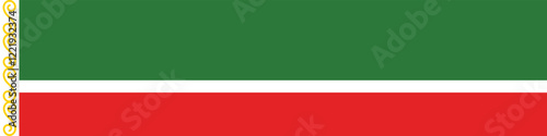 Chechnya flag long banner digital vector illustration