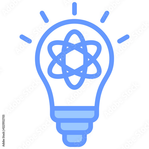 Innovation Lab Lineal Blue Icon