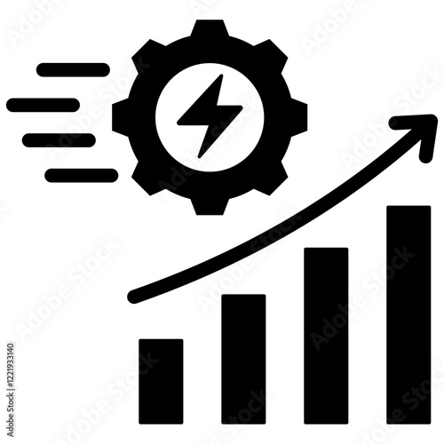 Growth Hacking Solid Black Icon
