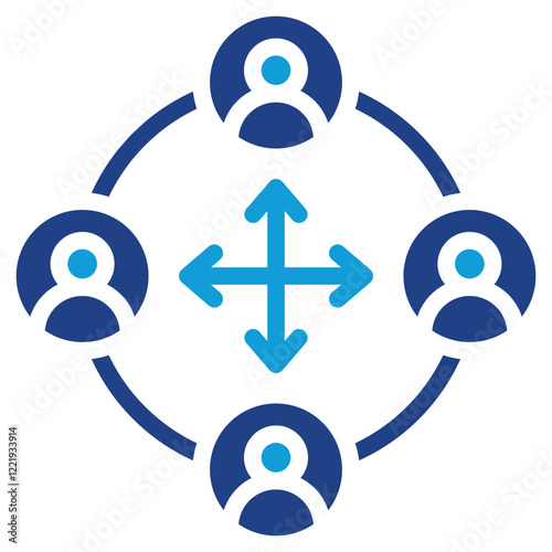 Cross Functional Team Dual Tone Icon