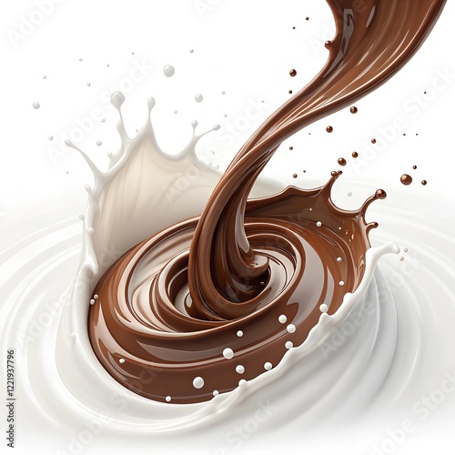 Dark chocolate or broken chocolate pieces with transparent background