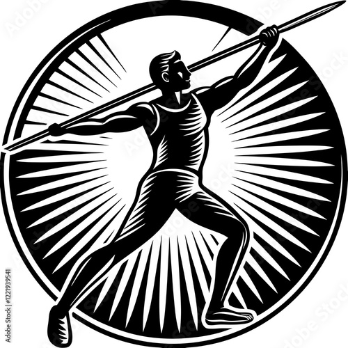 Javelin Power, Perfect Throw, Javelin Athlete, Silhouette Precision, Skyward Spear, Throwing Legends, Javelin Mastery, Silhouette Art, Javelin Dreams, Track and Field Star, Elegant Throw, Spear in Fli