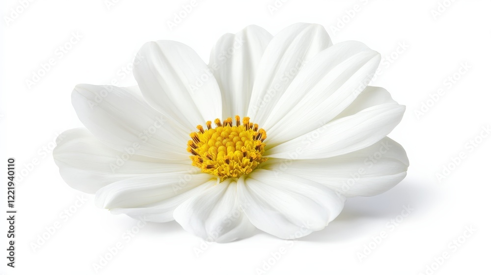 Fototapeta premium Elegant White Flower on Isolated Background