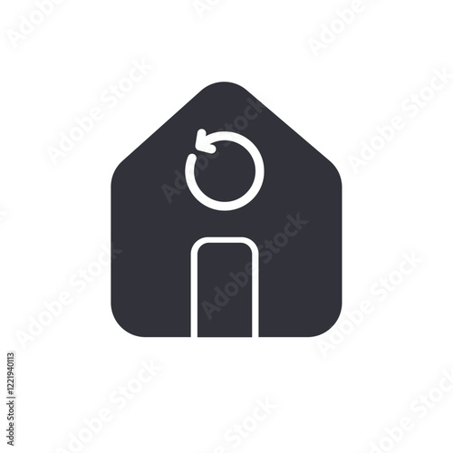 Home data backup solid icons, minimalist vector illustration ,simple transparent graphic element .Isolated on white background