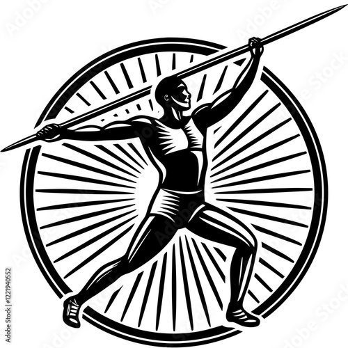 Javelin Power, Perfect Throw, Javelin Athlete, Silhouette Precision, Skyward Spear, Throwing Legends, Javelin Mastery, Silhouette Art, Javelin Dreams, Track and Field Star, Elegant Throw, Spear in Fli