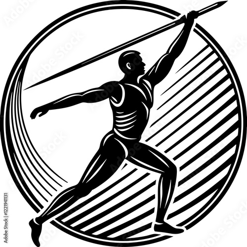 Javelin Power, Perfect Throw, Javelin Athlete, Silhouette Precision, Skyward Spear, Throwing Legends, Javelin Mastery, Silhouette Art, Javelin Dreams, Track and Field Star, Elegant Throw, Spear in Fli